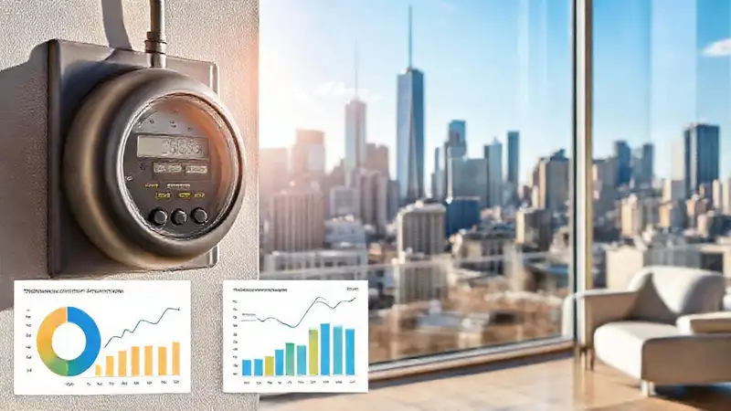 Un skyline moderno muestra comparaciones informativas