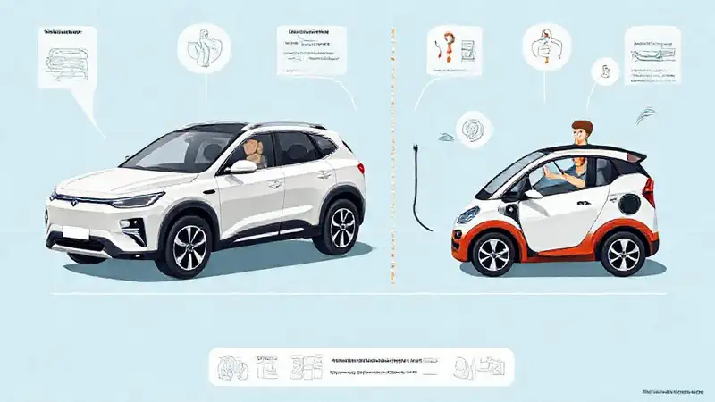 Comparación visual de vehículos eléctricos