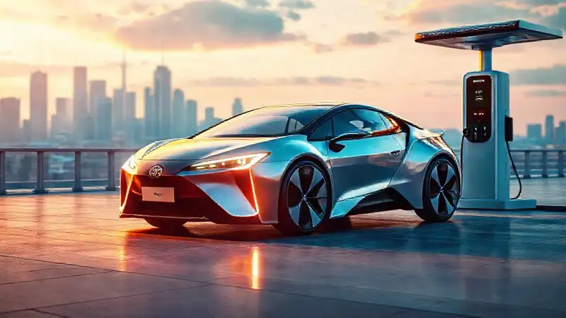 Toyota EV futurista: diseño elegante y brillante