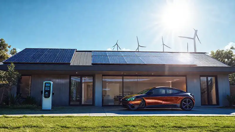 Un hogar moderno abraza energías limpias