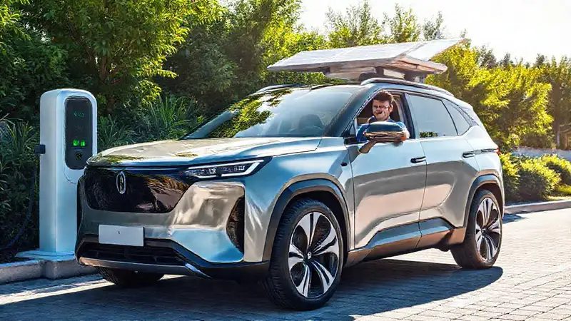 Un SUV eléctrico futurista irradia vitalidad