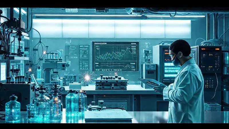 Científicos investigan baterías en laboratorio futurista