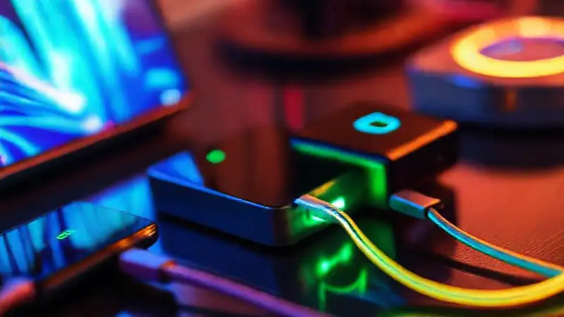 Tecnología moderna carga rápido y brillante