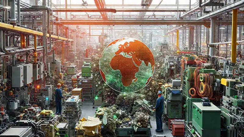 Reciclaje industrial: futuro sostenible y vibrante