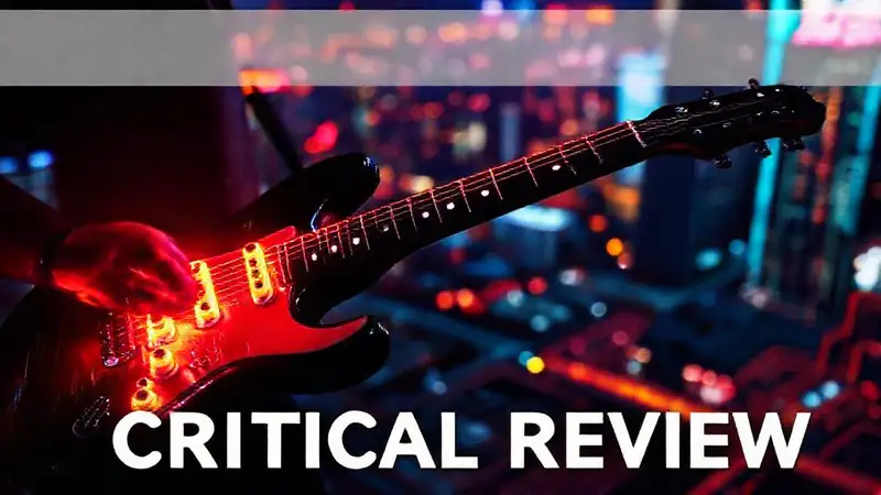 Guitarra eléctrica: vibrante y abstracta noche
