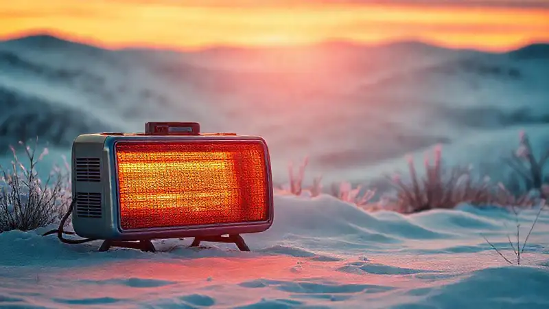 Calentador ecológico emite luz cálida