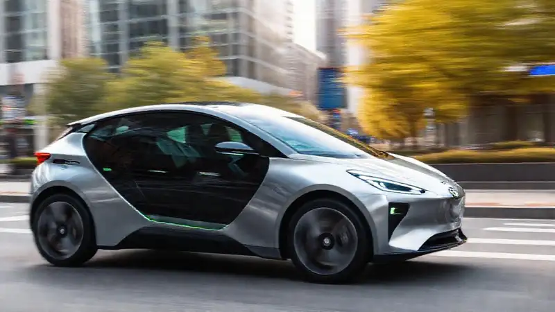 Coche eléctrico: diseño futurista