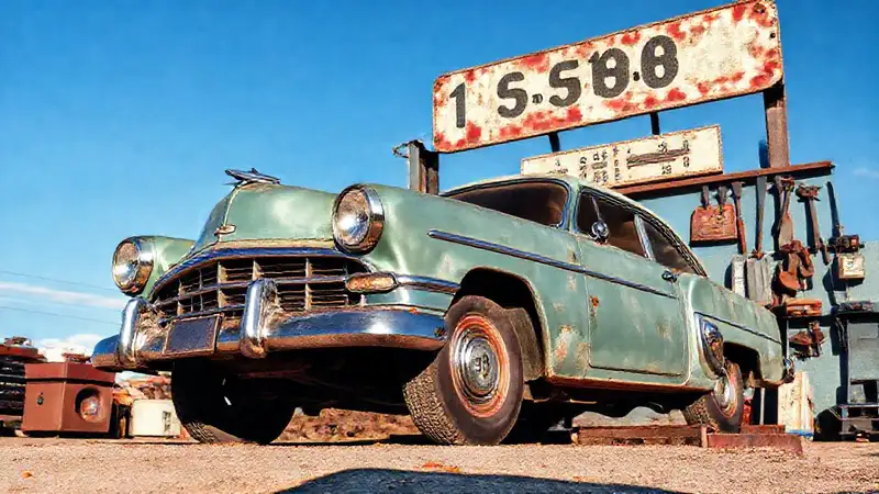 Reparación de coche clásico, detallada y costosa