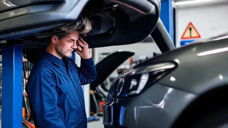 El mecánico autoriza una revisión de coche