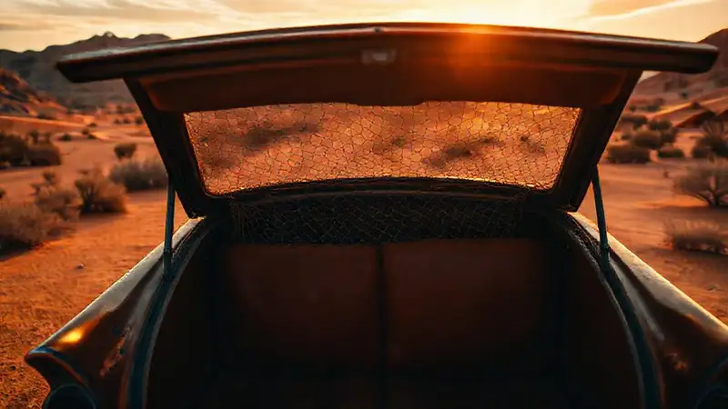 Un coche vintage desértico