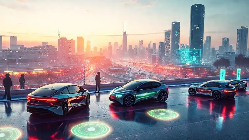 Una ciudad futurista, limpia y brillante