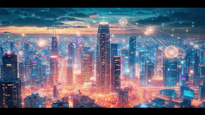 Una ciudad futurista, digitalmente conectada y optimista