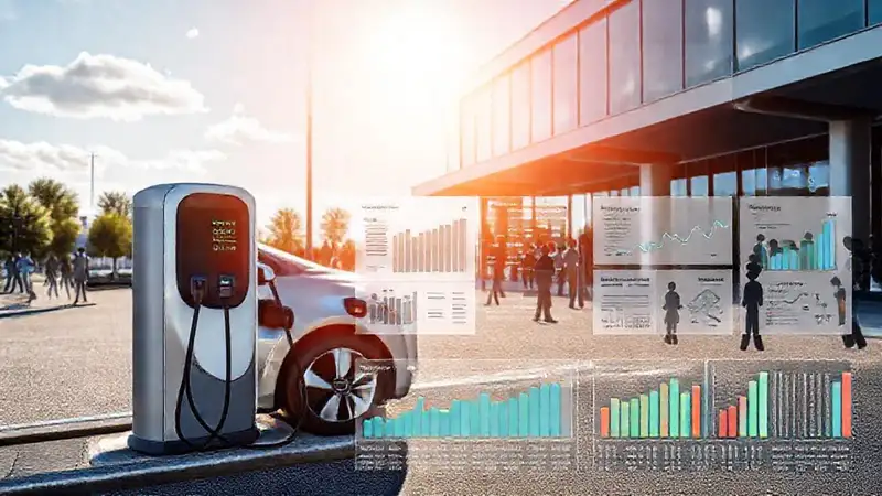 Estación de carga eléctrica: datos y éxito