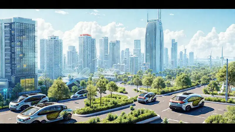 Una ciudad futurista y sostenible brilla