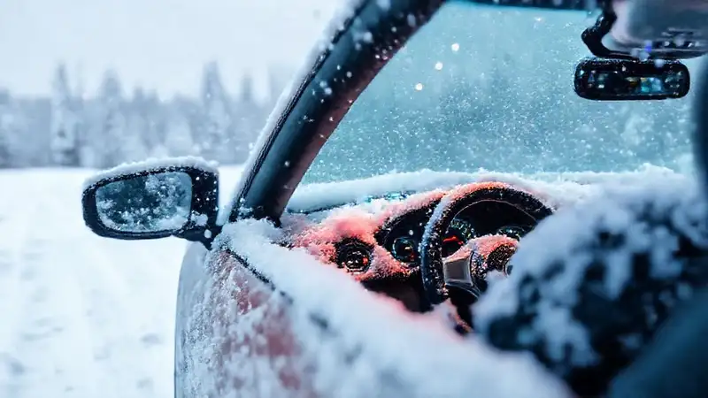 Técnico diagnostica coche invernal con luz
