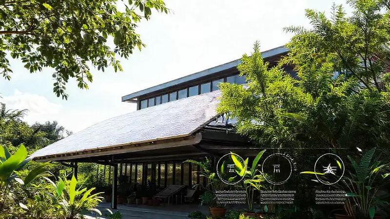 Edificio sostenible respira con la naturaleza
