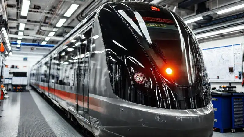 El tren eléctrico recibe mantenimiento profesional
