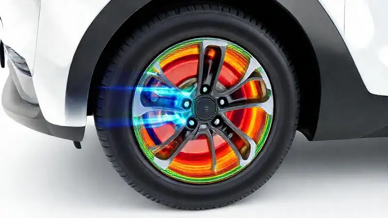 Coche eléctrico: diseño futurista y técnico