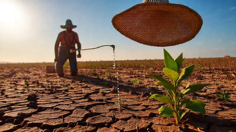 Agricultor resiliente busca soluciones sostenibles