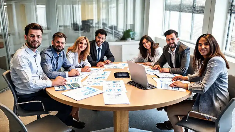 Equipo profesional en oficina moderna