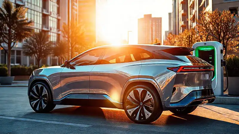 Un SUV futurista eléctrico irradia color