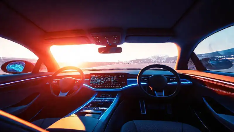 Coche futurista: diseño minimalista e inteligente