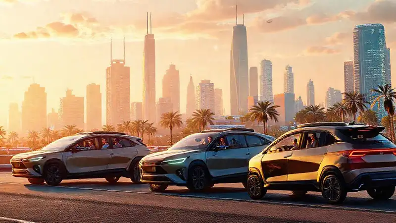 Una ciudad futurista reluce con optimismo