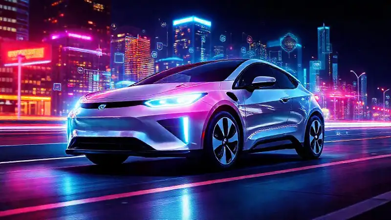 Coche eléctrico futurista