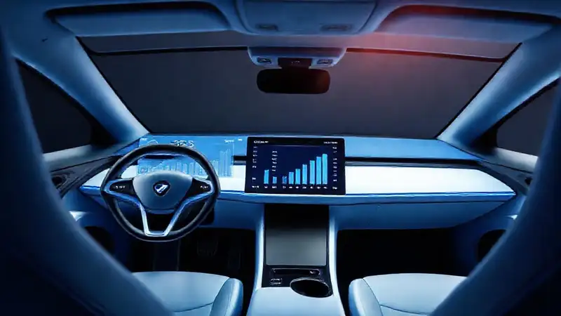 Interior eléctrico futurista