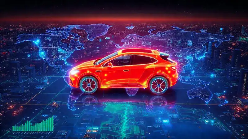 Vehículos eléctricos: datos visuales futuristas