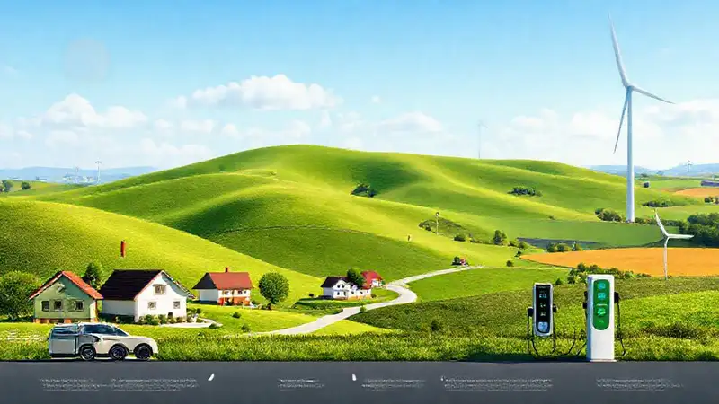 Paisaje rural moderno y tranquilo