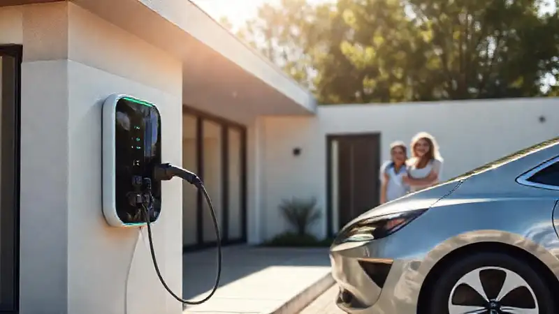 Una familia disfruta un hogar eléctrico