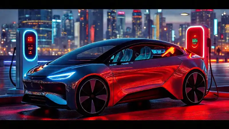 Coche futurista eléctrico en 2025