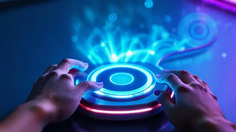 Un cargador futurista irradia energía optimista