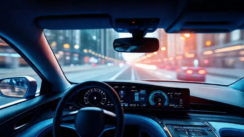 Coche futurista: diseño limpio