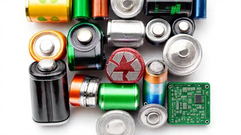 Iconos de baterías recicladas: futuro sostenible