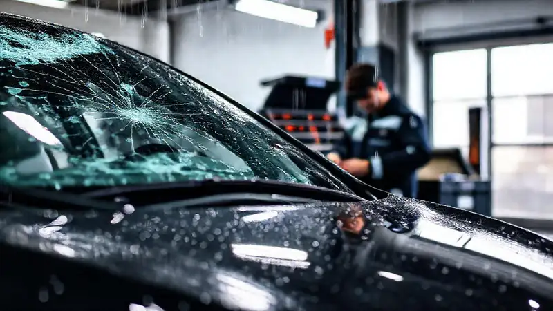 Un coche eléctrico roto necesita reparación