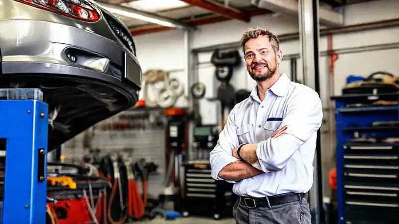 El mecánico ofrece un servicio profesional y confiable