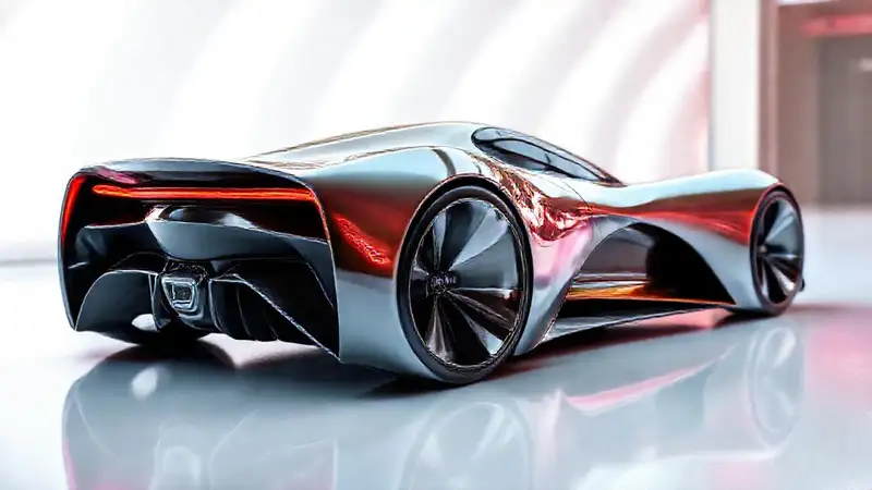 Coche futurista: diseño elegante y vibrante