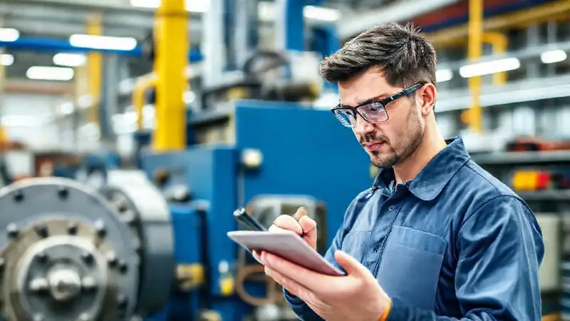Técnico mantiene maquinaria en perfecto estado