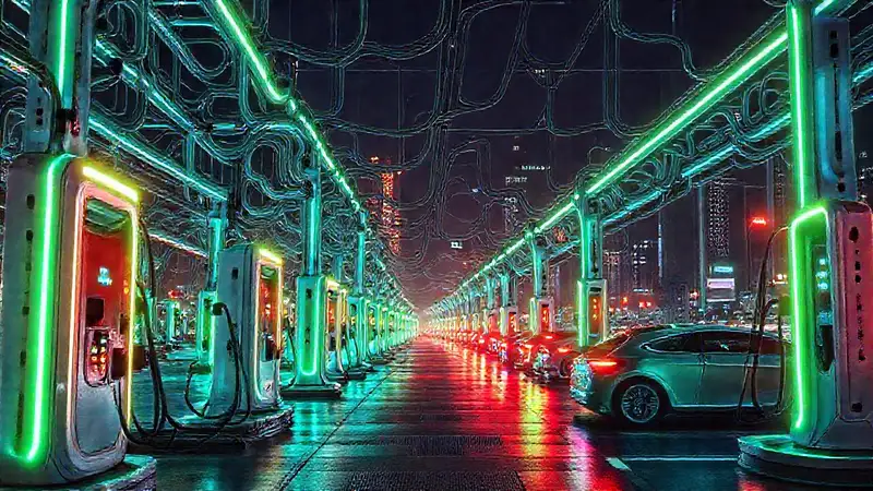 Vehículos eléctricos cargan en el futuro