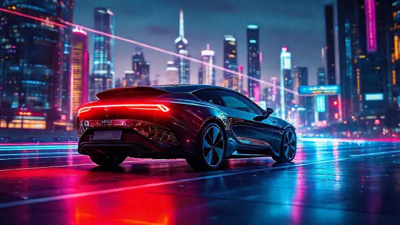 Ciudad futurista con tecnología avanzada