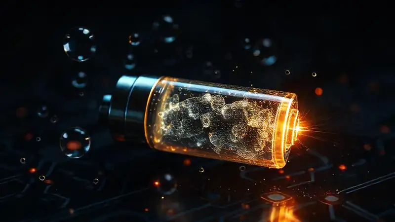 Batería futurista irradia energía brillante