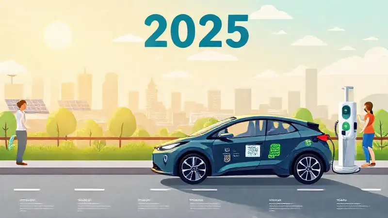 Un coche eléctrico impulsa una ciudad moderna
