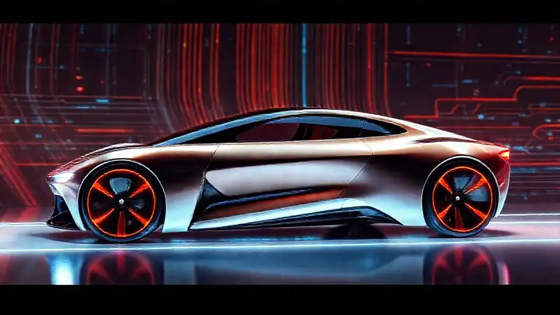 Coche eléctrico futurista