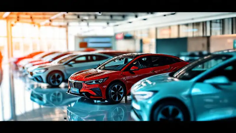 Un salón de coches futurista