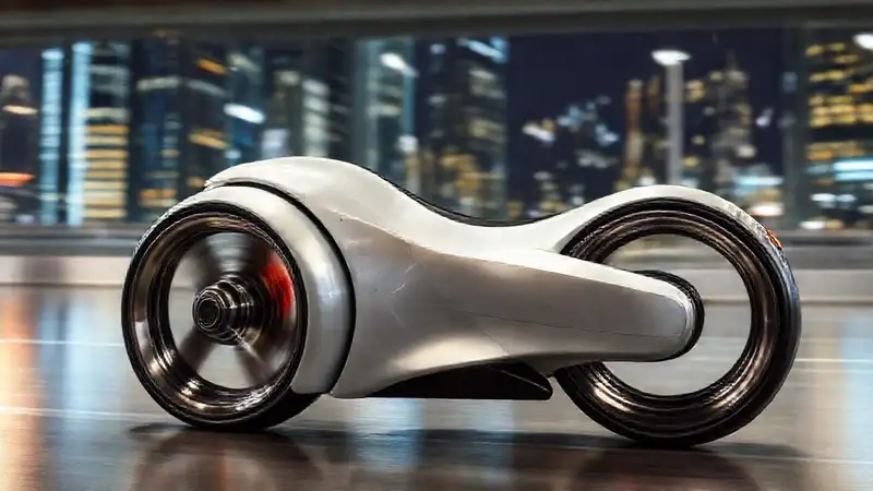 Ruedas futuristas en movimiento suave