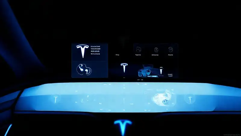 Tesla presenta una interfaz moderna y azulada