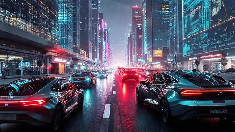 Ciudad futurista: tecnología y optimismo