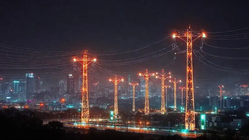 Energía limpia ilumina la ciudad futurista